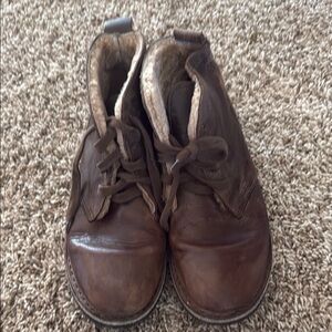 Brown Leather Ankle Boots